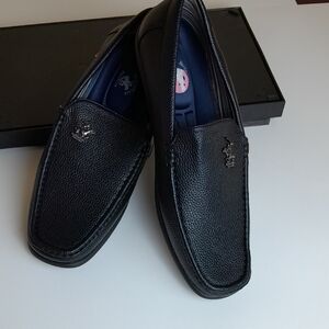 Beverly Hills Polo Club Black Textured Loafers
